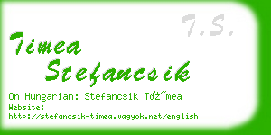 timea stefancsik business card